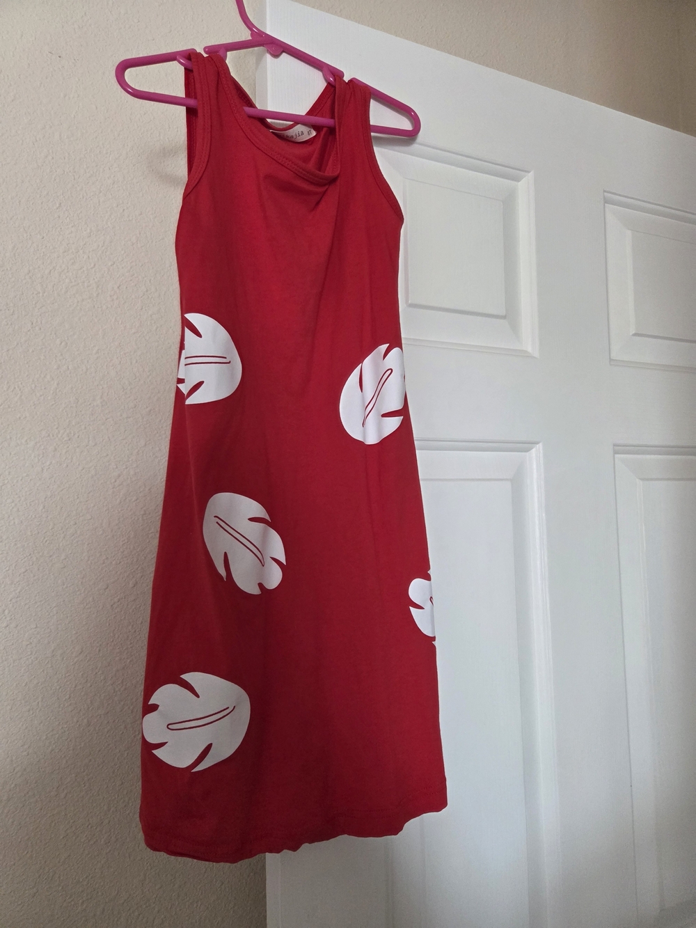 Lilo Disney Red Tropical-Print Sleeveless Girls Dress